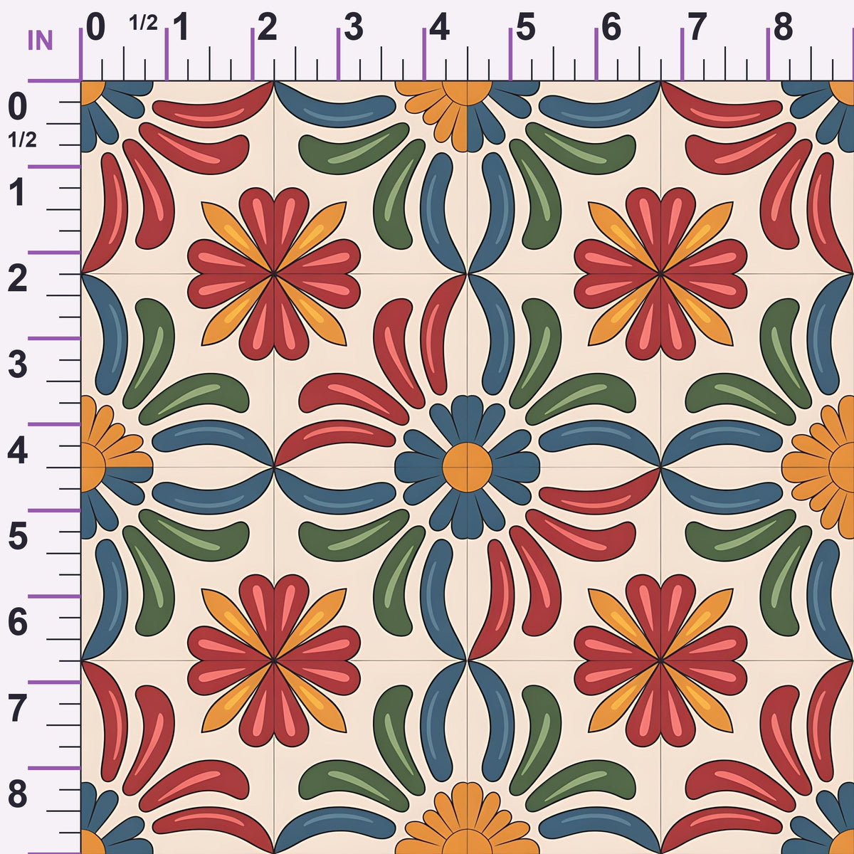 Fiesta Tiles Pattern 13 Minky Fabric