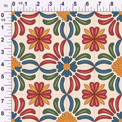 Fiesta Tiles Pattern 13 Minky Fabric