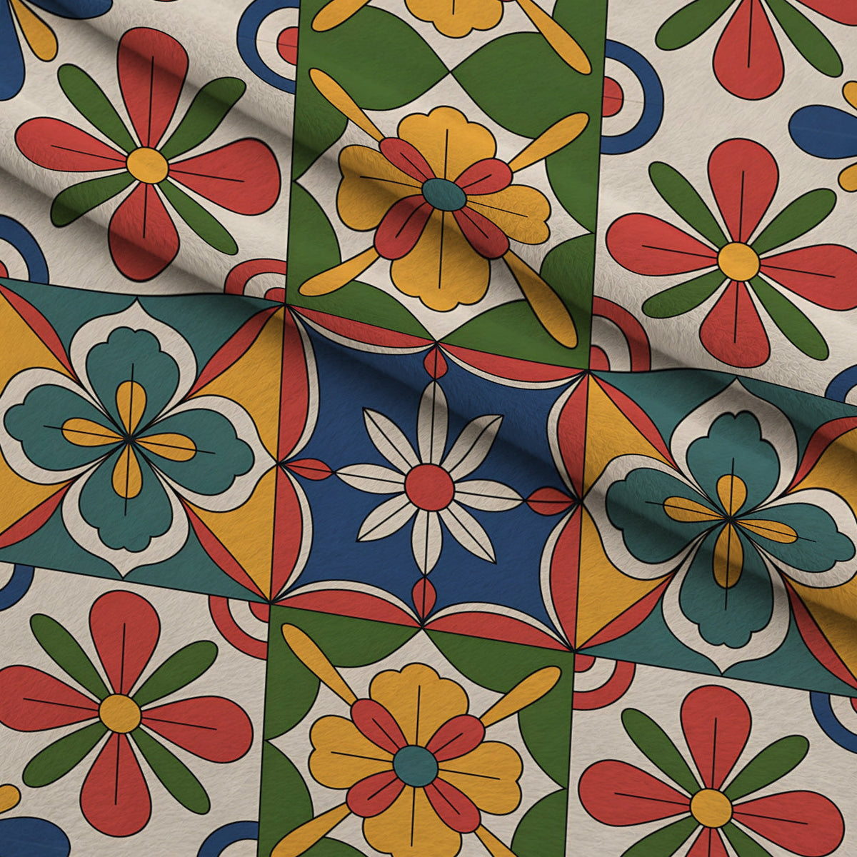 Fiesta Tiles Pattern 14 Minky Fabric