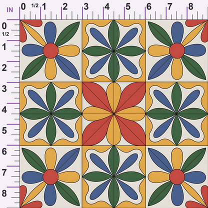 Fiesta Tiles Pattern 15 Minky Fabric
