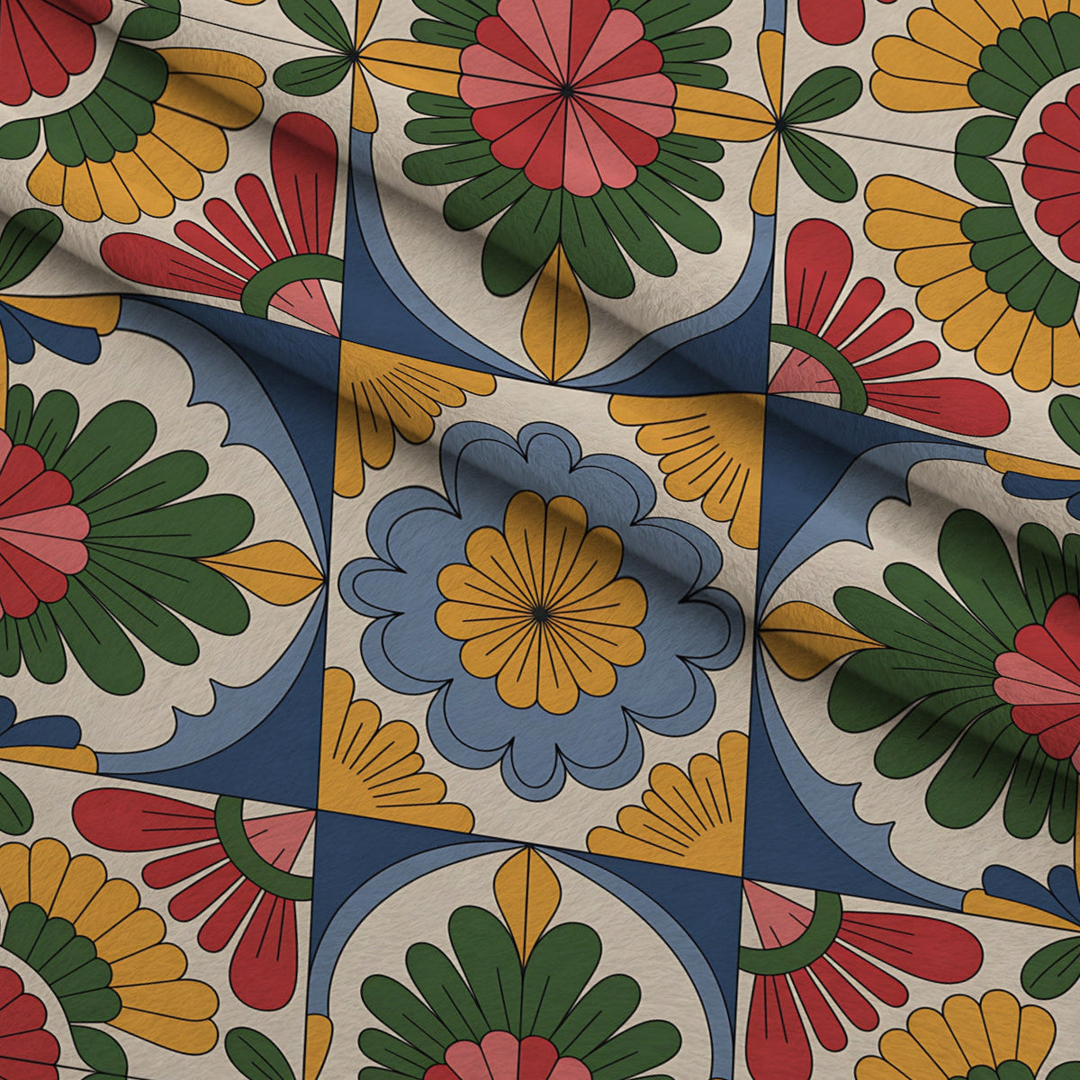 Fiesta Tiles Pattern 16 Minky Fabric