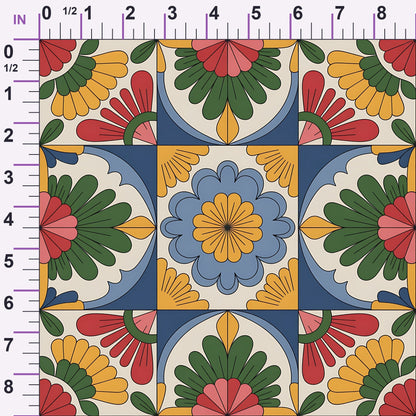 Fiesta Tiles Pattern 16 Minky Fabric