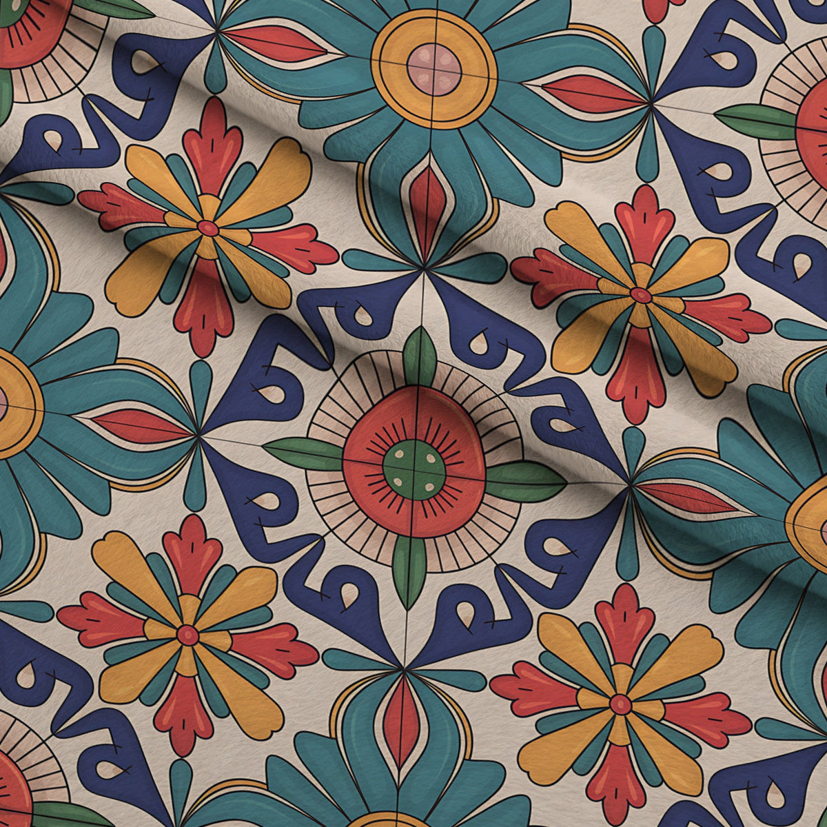 Fiesta Tiles Pattern 18 Minky Fabric