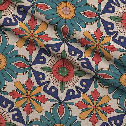 Fiesta Tiles Pattern 18 Minky Fabric
