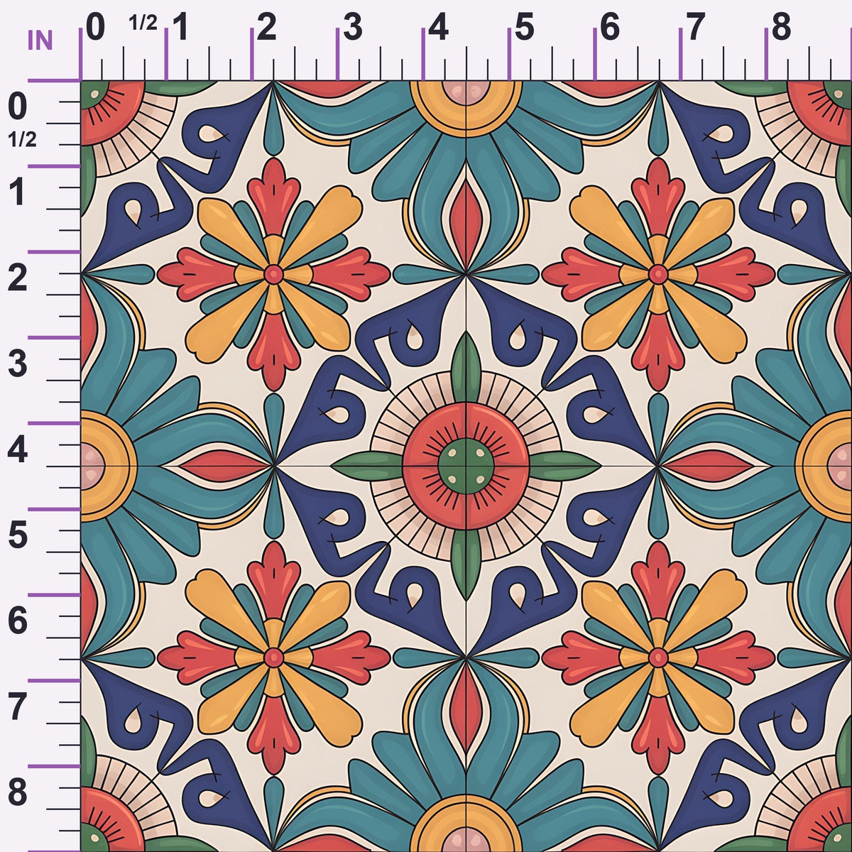 Fiesta Tiles Pattern 18 Minky Fabric