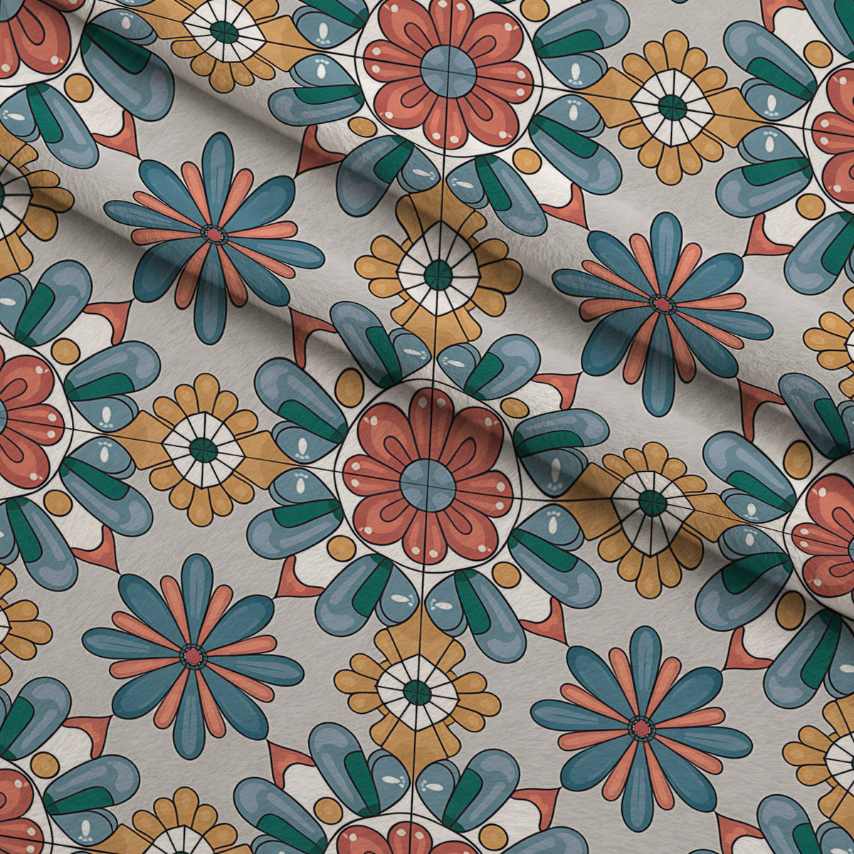 Fiesta Tiles Pattern 19 Minky Fabric