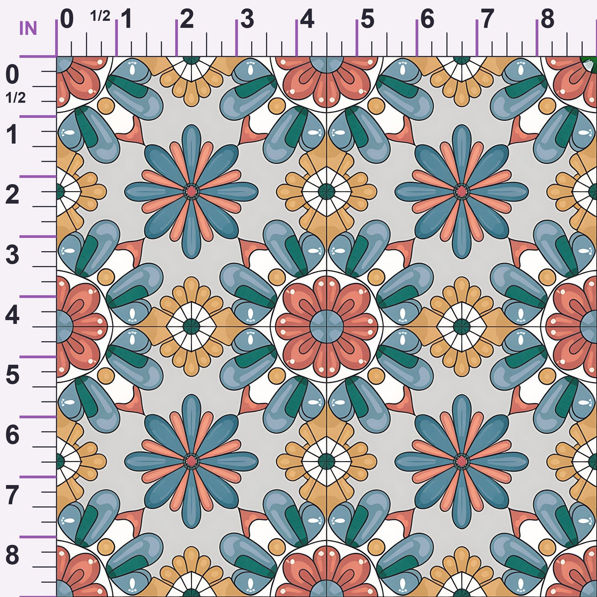 Fiesta Tiles Pattern 19 Minky Fabric