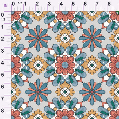 Fiesta Tiles Pattern 19 Minky Fabric