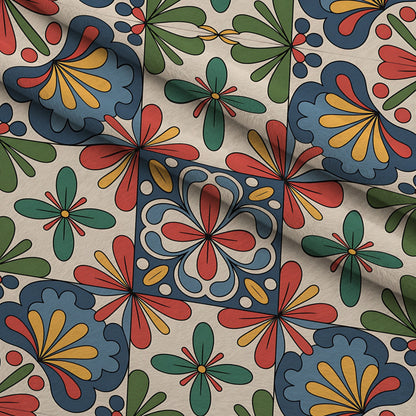 Fiesta Tiles Pattern 20 Minky Fabric