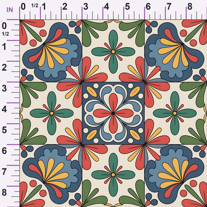 Fiesta Tiles Pattern 20 Minky Fabric