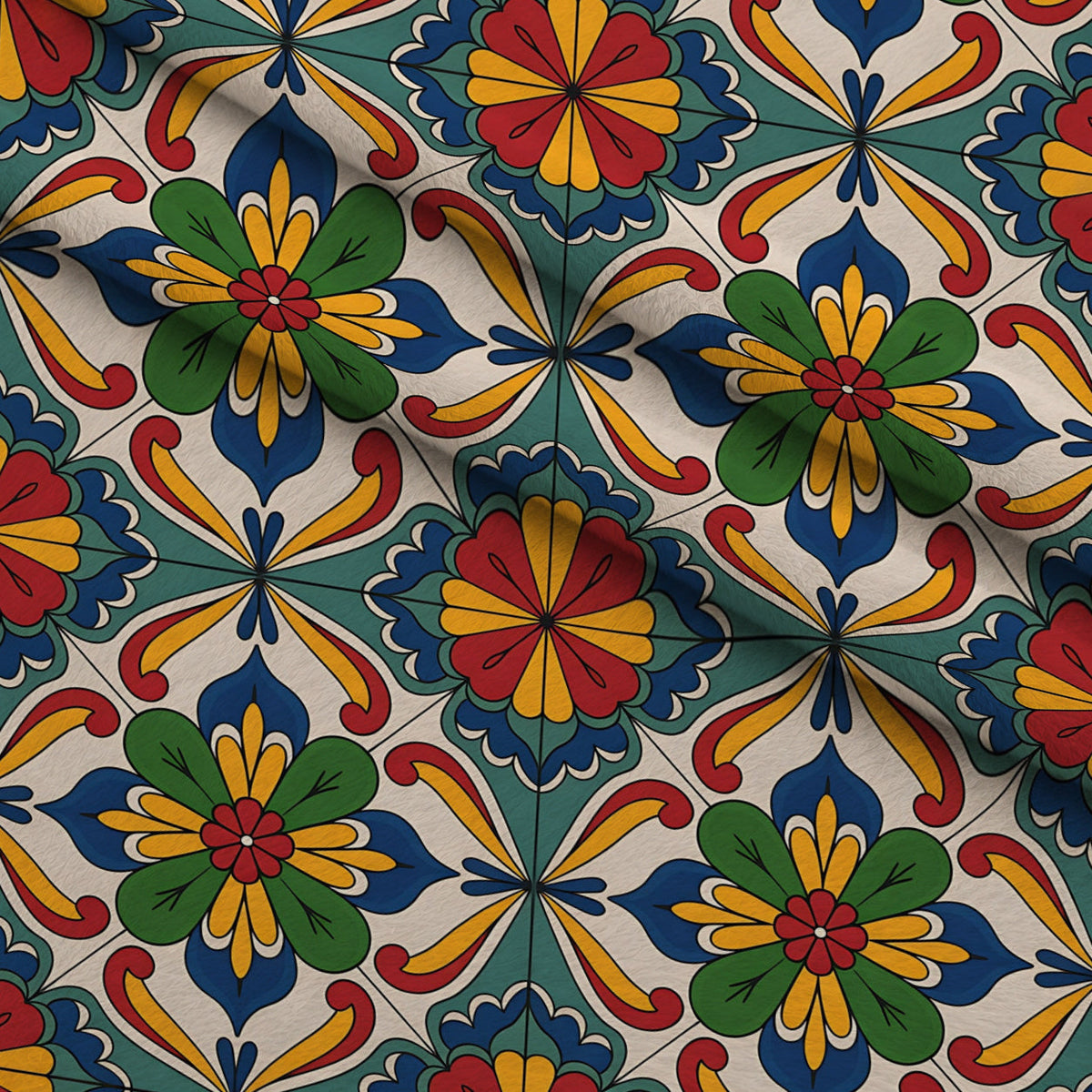 Fiesta Tiles Pattern 21 Minky Fabric