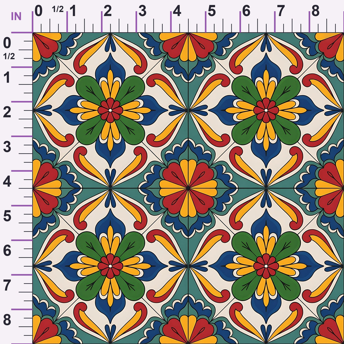 Fiesta Tiles Pattern 21 Minky Fabric