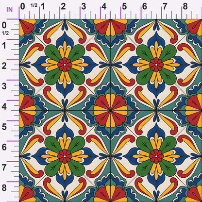 Fiesta Tiles Pattern 21 Minky Fabric