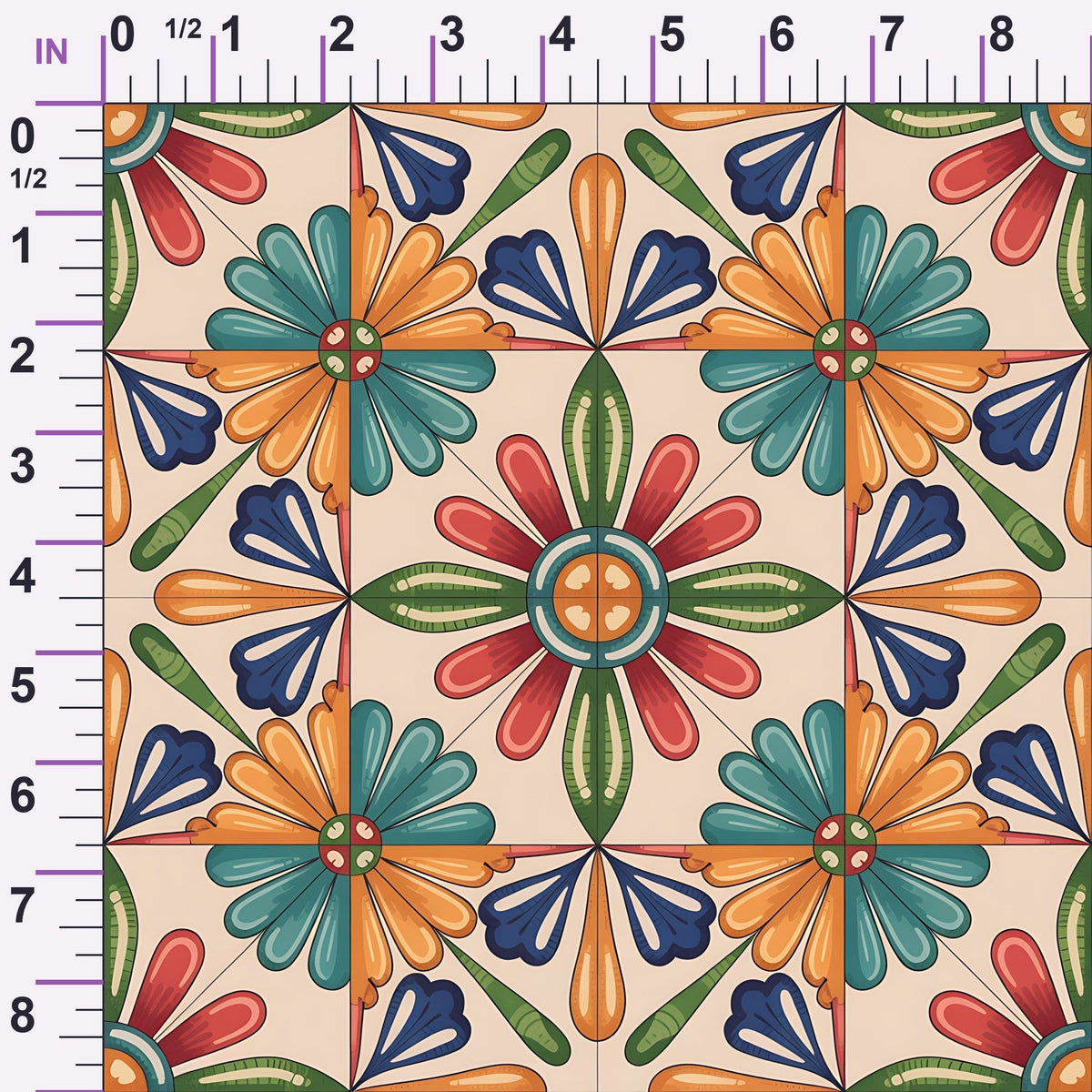 Fiesta Tiles Pattern 22 Minky Fabric