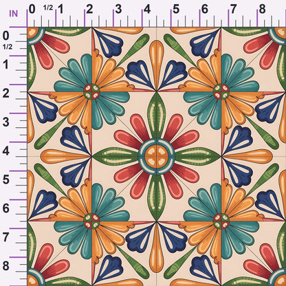Fiesta Tiles Pattern 22 Minky Fabric