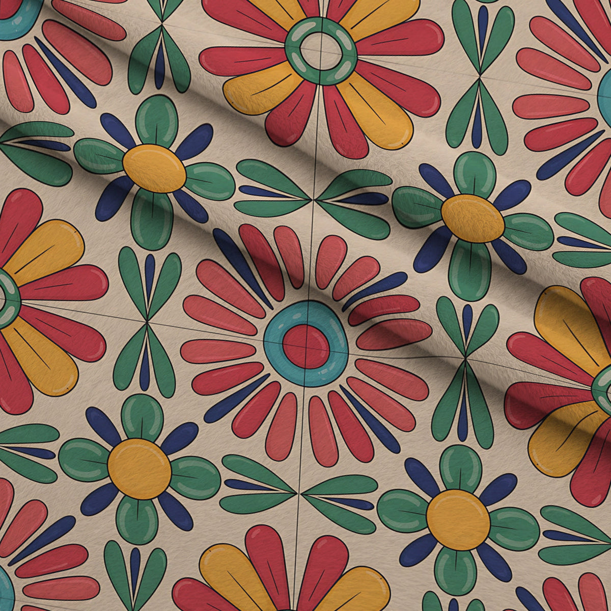 Fiesta Tiles Pattern 23 Minky Fabric