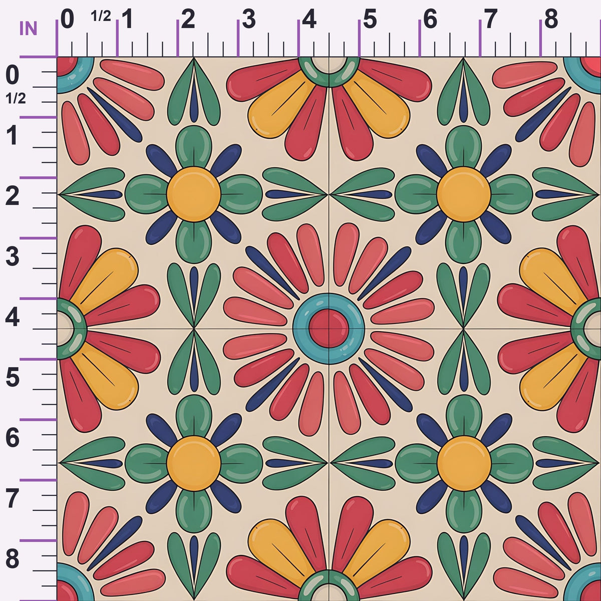 Fiesta Tiles Pattern 23 Minky Fabric