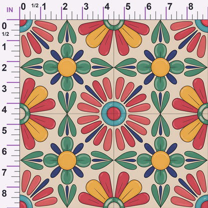 Fiesta Tiles Pattern 23 Minky Fabric