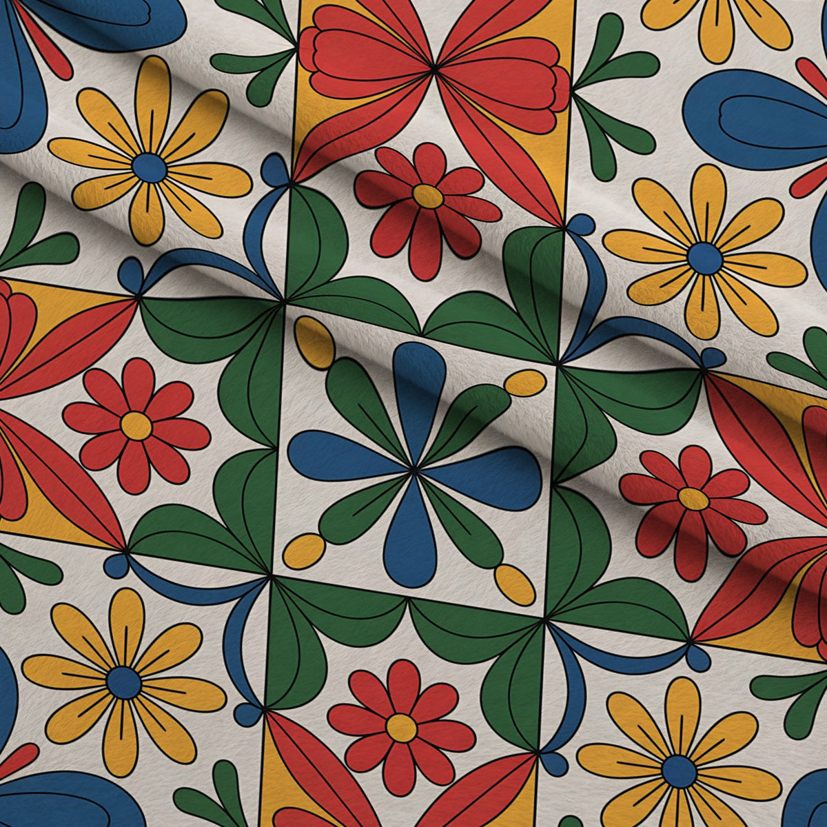 Fiesta Tiles Pattern 24 Minky Fabric