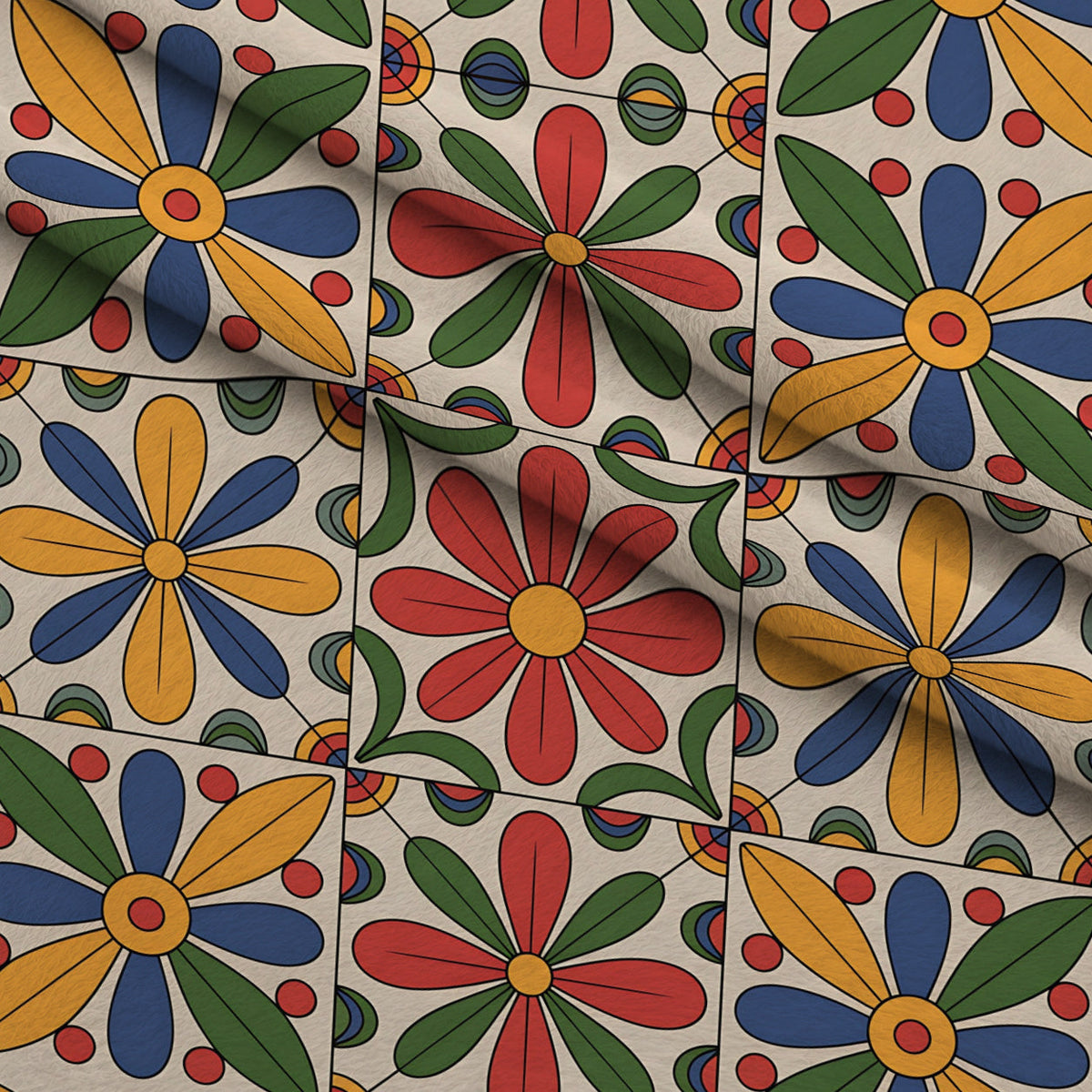 Fiesta Tiles Pattern 26 Minky Fabric