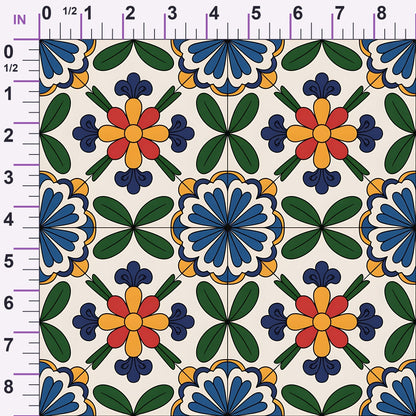Fiesta Tiles Pattern 27 Minky Fabric