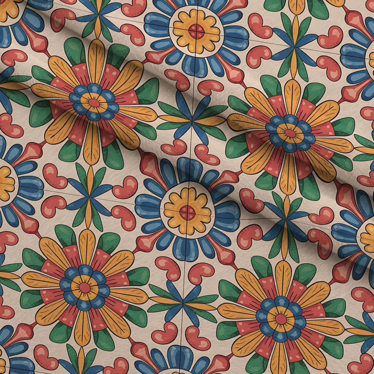 Fiesta Tiles Pattern 29 Minky Fabric