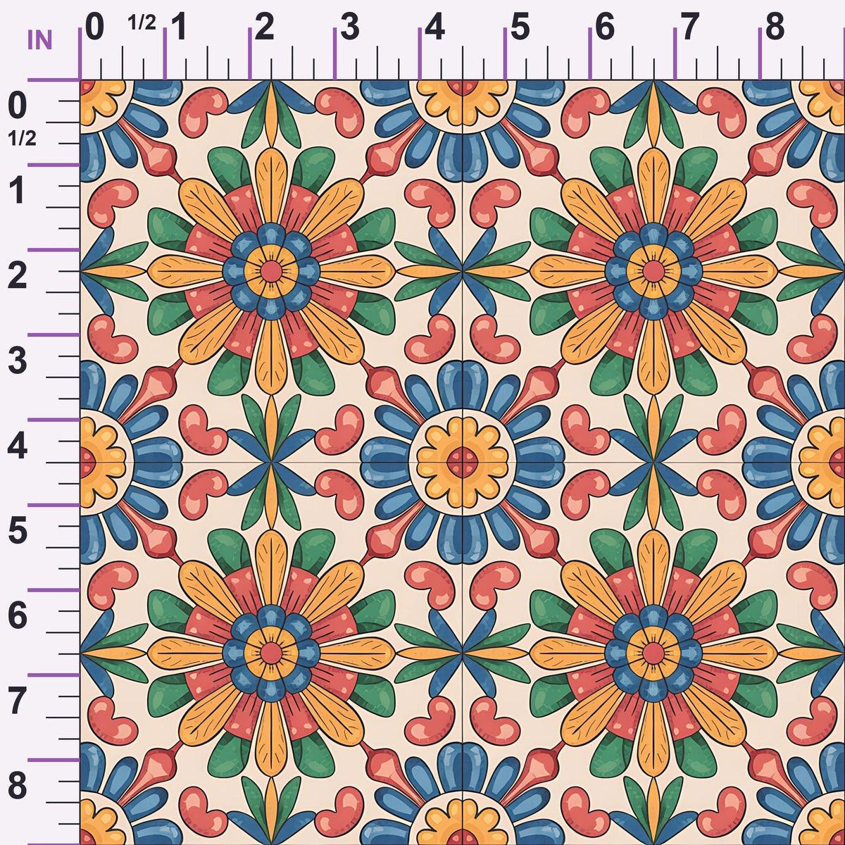 Fiesta Tiles Pattern 29 Minky Fabric