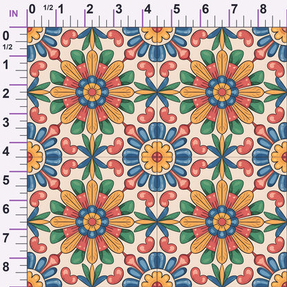 Fiesta Tiles Pattern 29 Minky Fabric