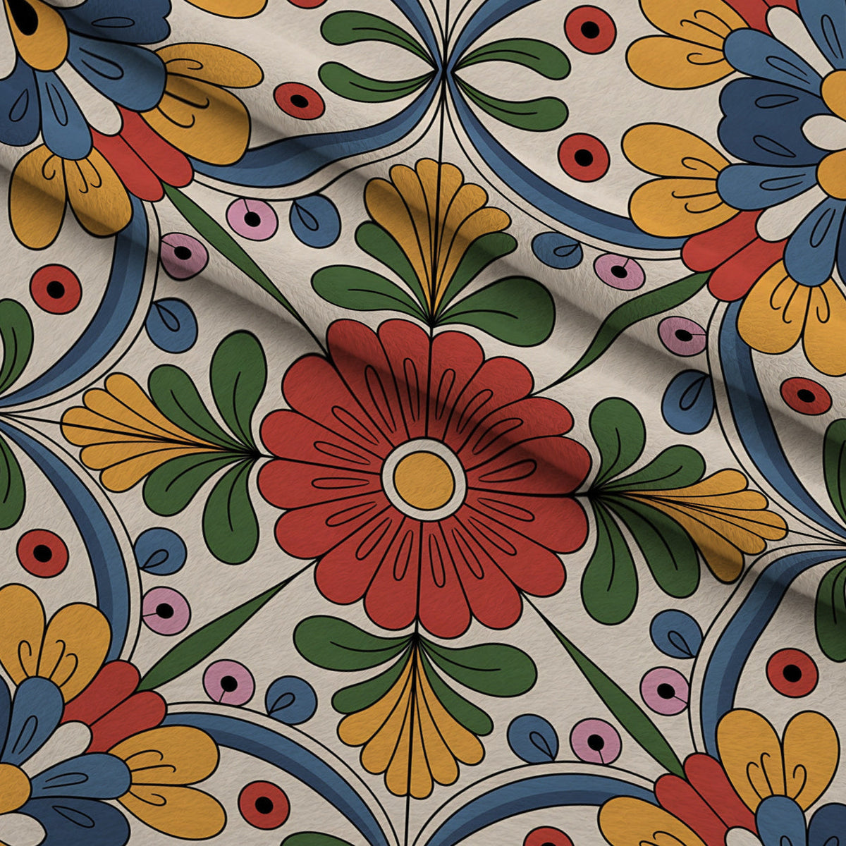 Fiesta Tiles Pattern 3 Minky Fabric