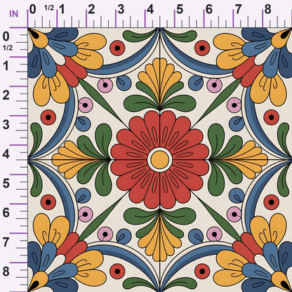 Fiesta Tiles Pattern 3 Minky Fabric