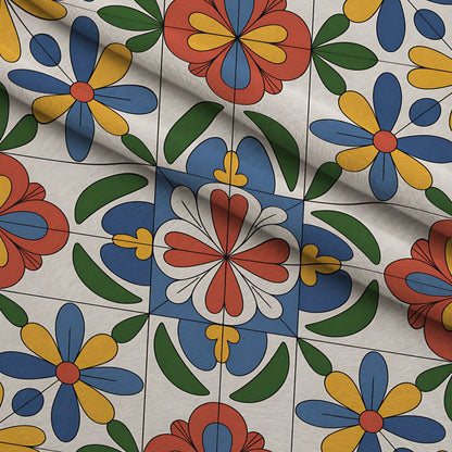 Fiesta Tiles Pattern 30 Minky Fabric