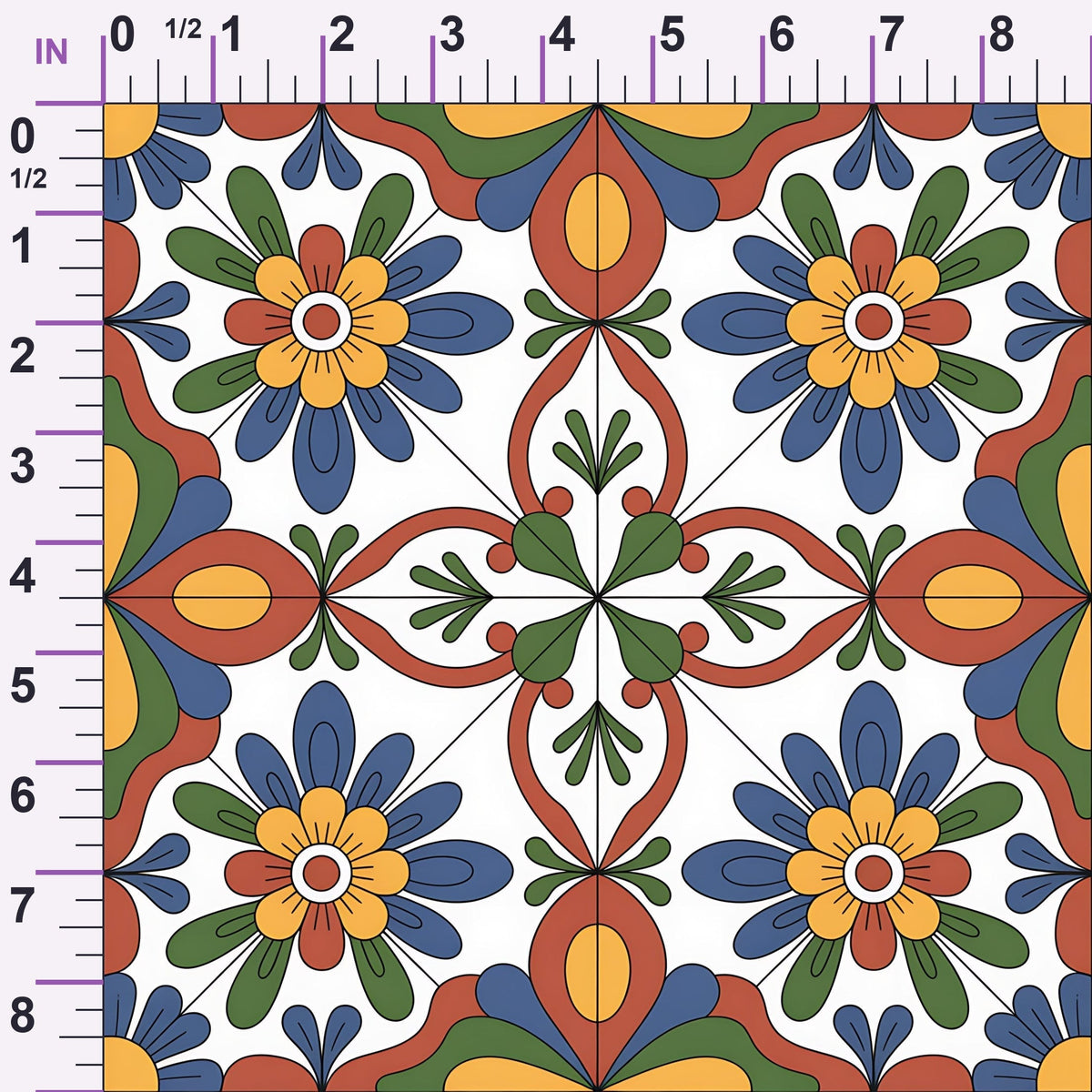Fiesta Tiles Pattern 31 Minky Fabric