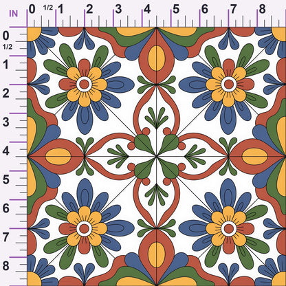 Fiesta Tiles Pattern 31 Minky Fabric
