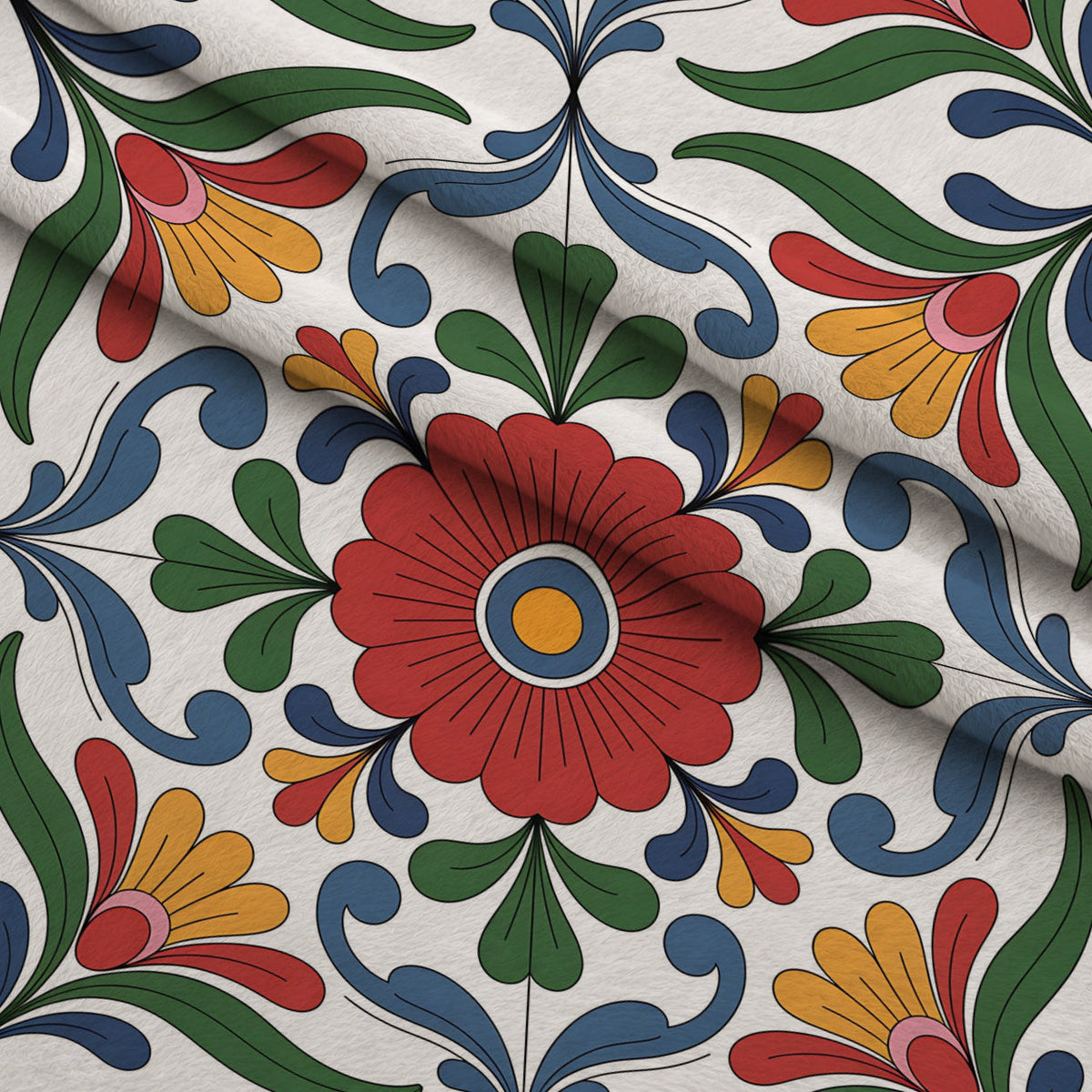 Fiesta Tiles Pattern 4 Minky Fabric