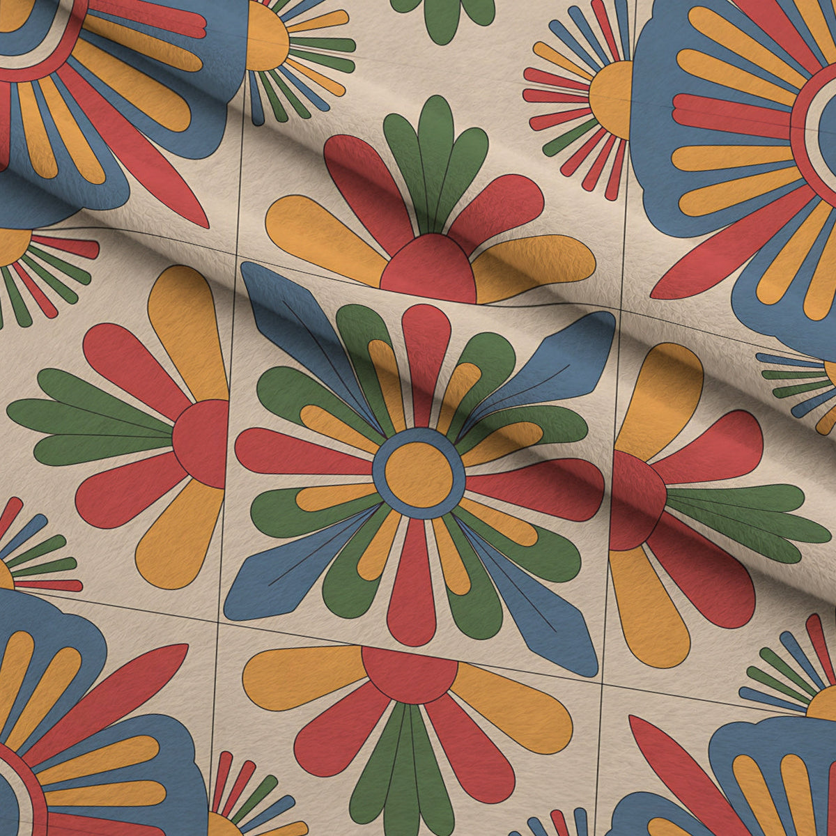 Fiesta Tiles Pattern 5 Minky Fabric
