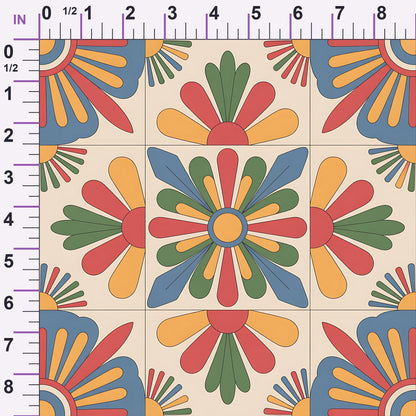Fiesta Tiles Pattern 5 Minky Fabric