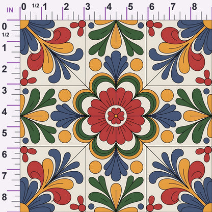 Fiesta Tiles Pattern 7 Minky Fabric