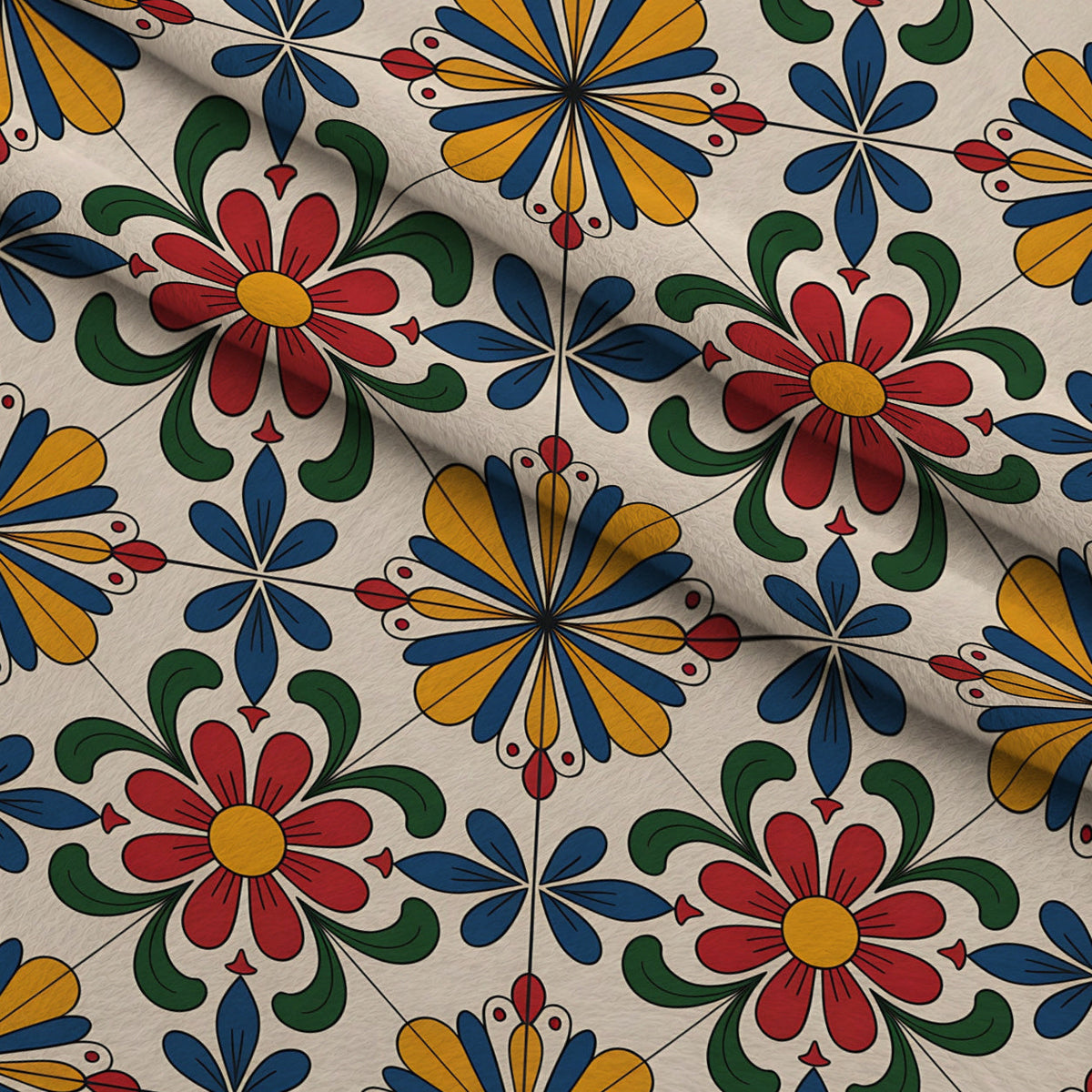 Fiesta Tiles Pattern 8 Minky Fabric