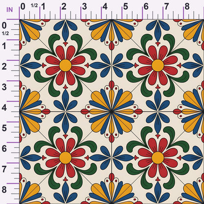 Fiesta Tiles Pattern 8 Minky Fabric
