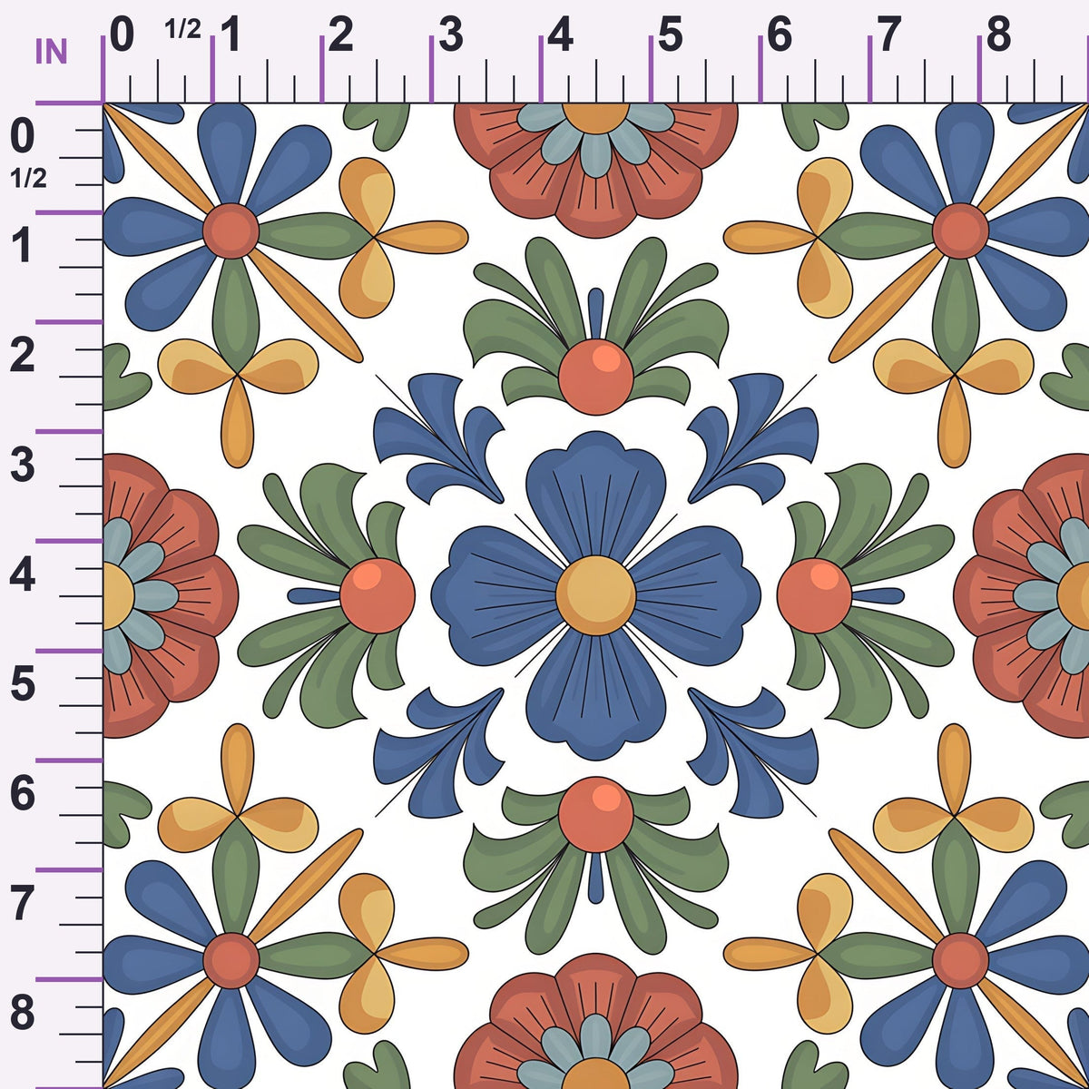 Fiesta Tiles Pattern 9 Minky Fabric