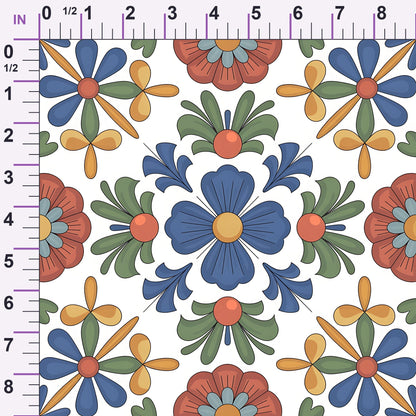 Fiesta Tiles Pattern 9 Minky Fabric