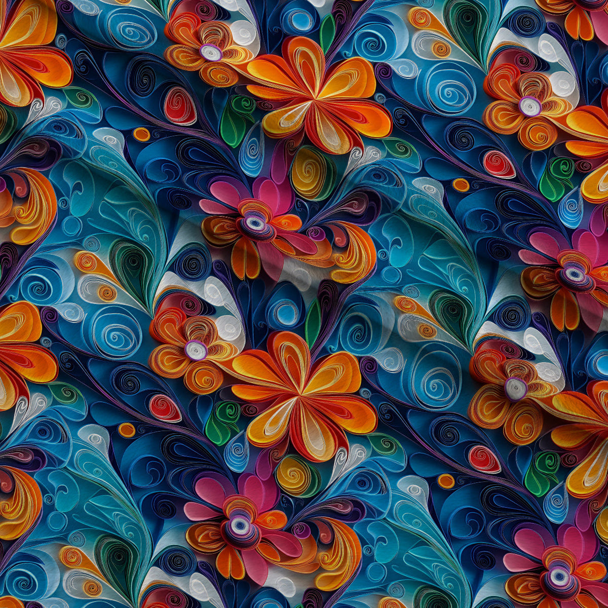 Filigree Blooms Pattern 5 Minky Fabric