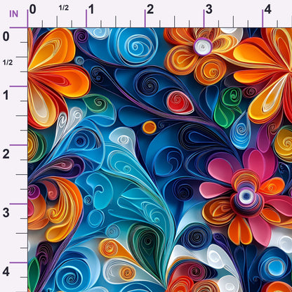 Filigree Blooms Pattern 5 Minky Fabric