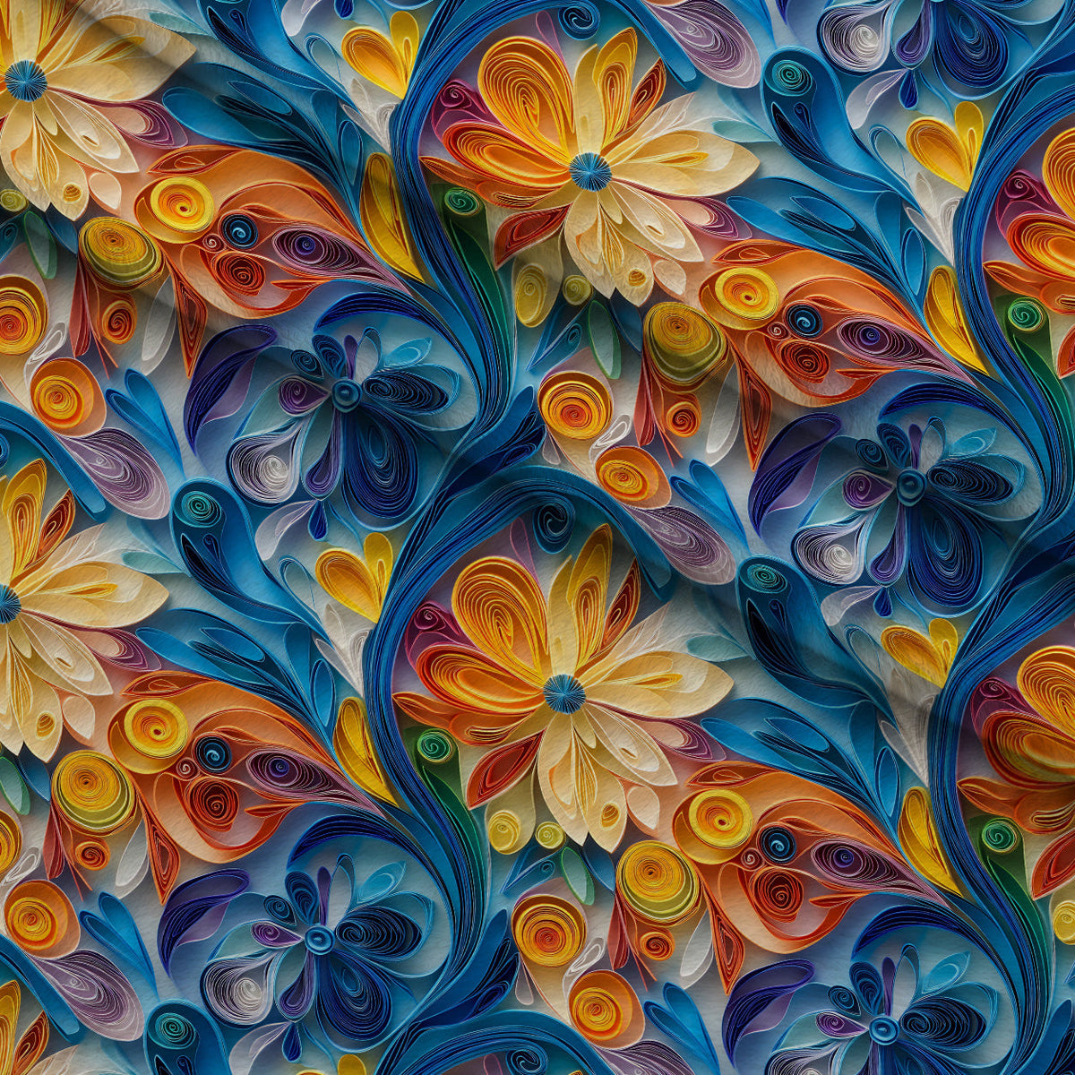 Filigree Blooms Pattern 8 Minky Fabric