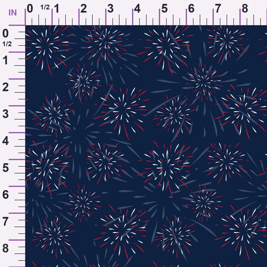 Firecracker Blooms Pattern 2 Minky Fabric