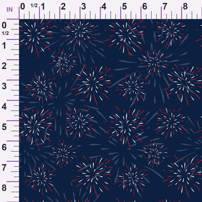 Firecracker Blooms Pattern 2 Minky Fabric