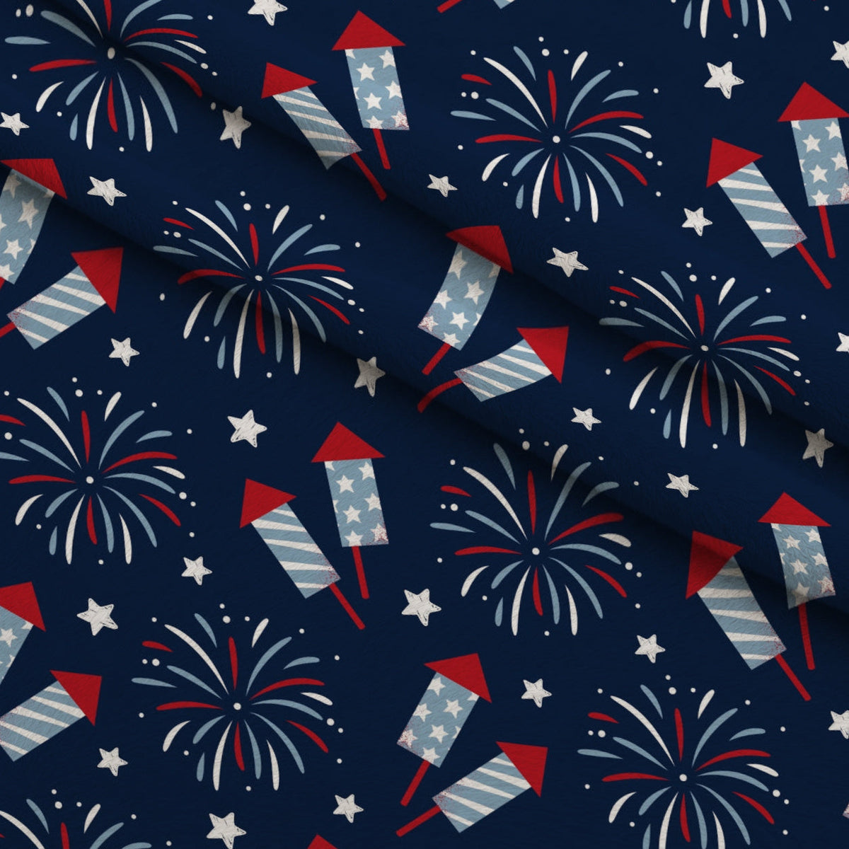 Firecracker Blooms Pattern 7 Minky Fabric