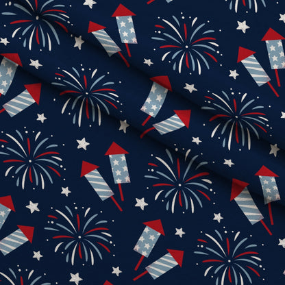 Firecracker Blooms Pattern 7 Minky Fabric