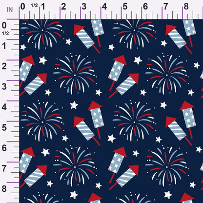Firecracker Blooms Pattern 7 Minky Fabric