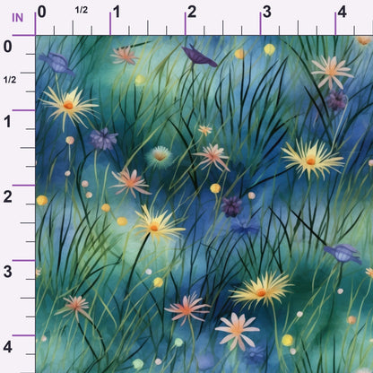 Firefly Fields Pattern 4 Minky Fabric